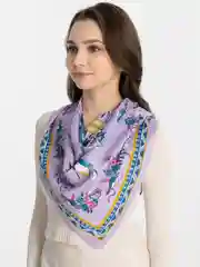 Сиреневый платок шелковый