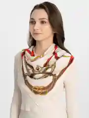 Кремовый платок шелковый