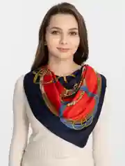 Красный платок шелковый
