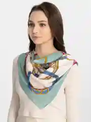 Мятный платок шелковый
