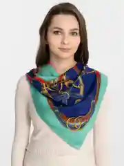 Салатовый платок шелковый