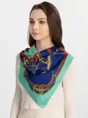 Салатовый платок шелковый