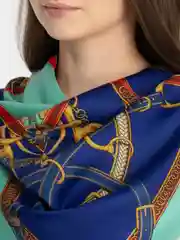 Салатовый платок шелковый