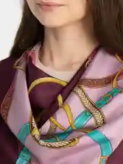 Мятный платок шелковый