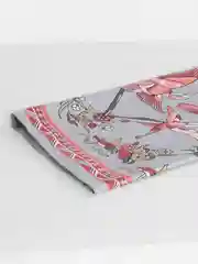 Серый меланж платок шелковый