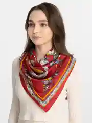 Багровый платок шелковый