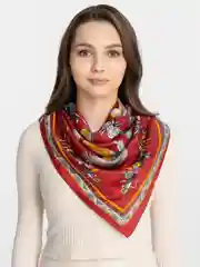 Багровый платок шелковый