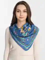 Лазурный платок шелковый