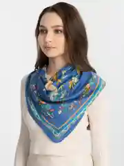 Лазурный платок шелковый