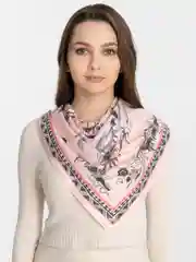 Пастельно-коралловый платок шелковый