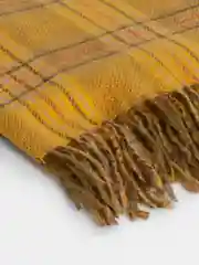 Горчичный шарф шерстяной женский