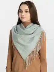 Мятный шарф шерстяной женский