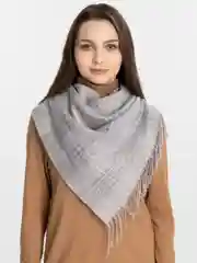 Серебряный шарф шерстяной женский
