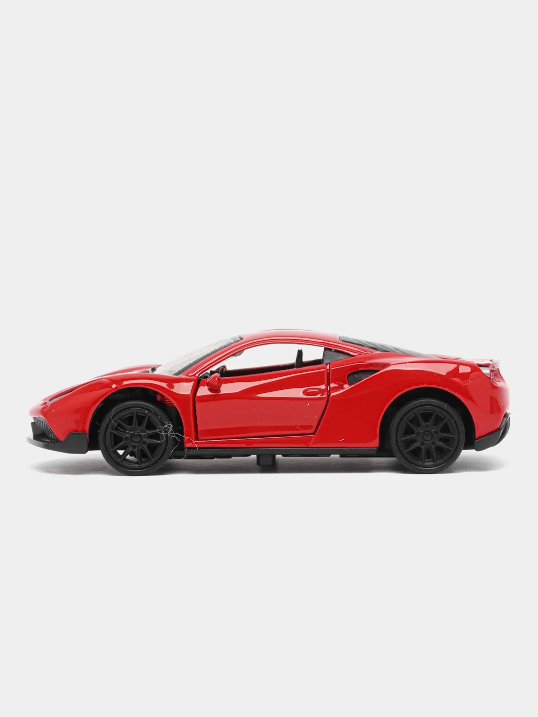 Алый металлическая коллекционная машинка Ferrari 488