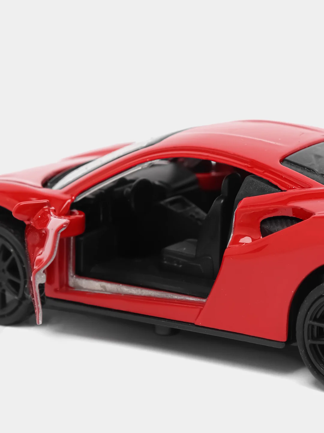 Алый металлическая коллекционная машинка Ferrari 488