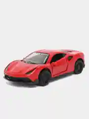Алый металлическая коллекционная машинка Ferrari 488