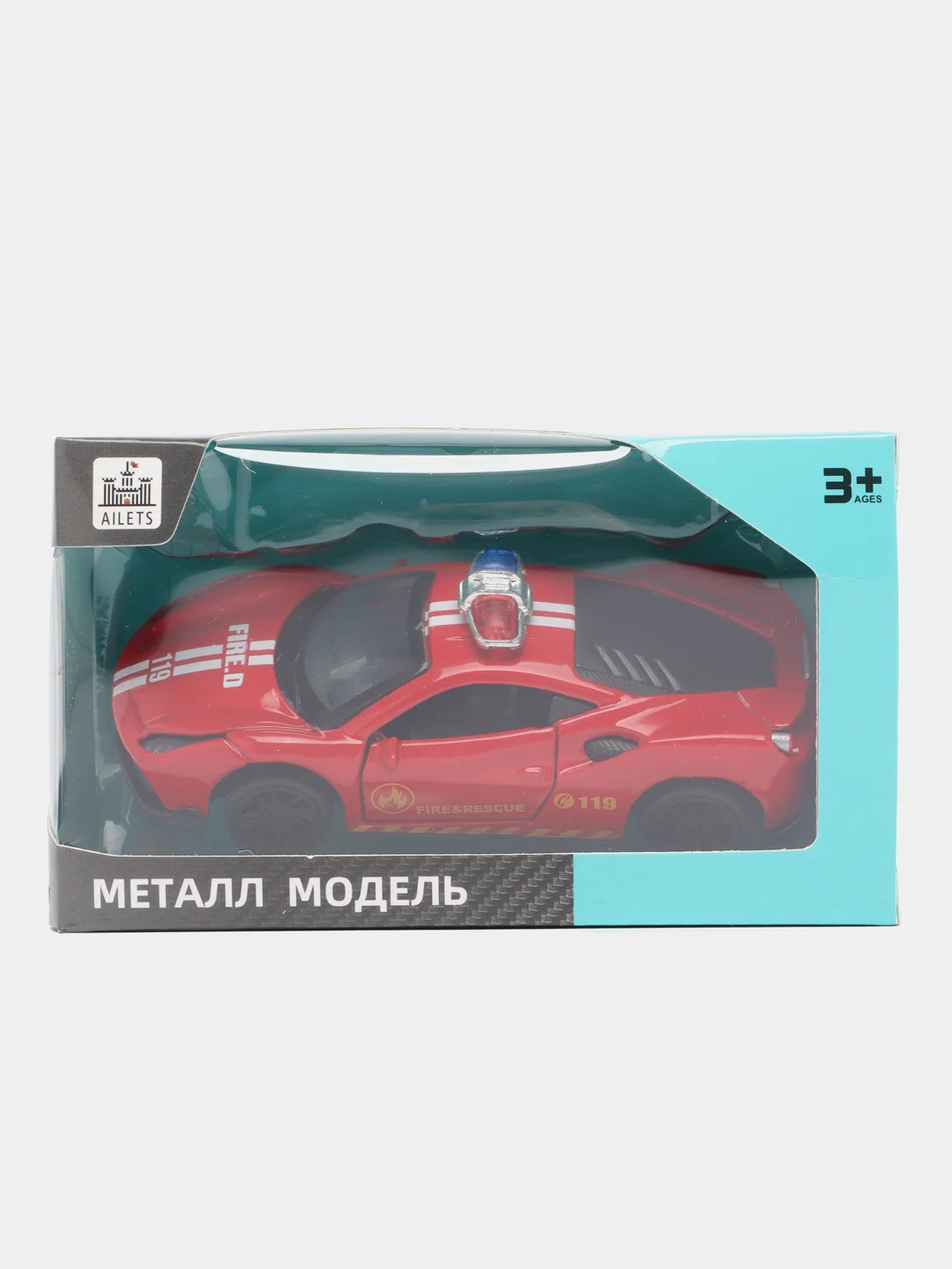 Красный металлическая коллекционная машинка Ferrari 488