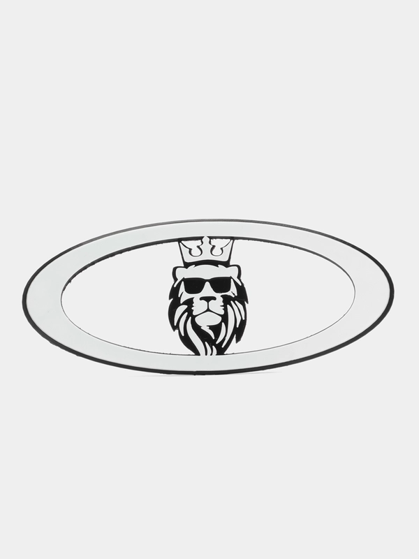 Эмблема для авто ВАЗ KING v.2 белая, на двухстороннем скотче
