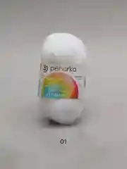 Белый пряжа Пехорка Детская новинка, 100% акрил, 50 г, 200 м