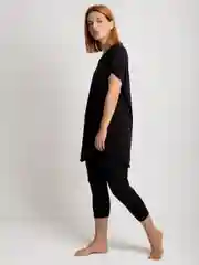 Черный комплект женский домашний - туника и бриджи, Lilians