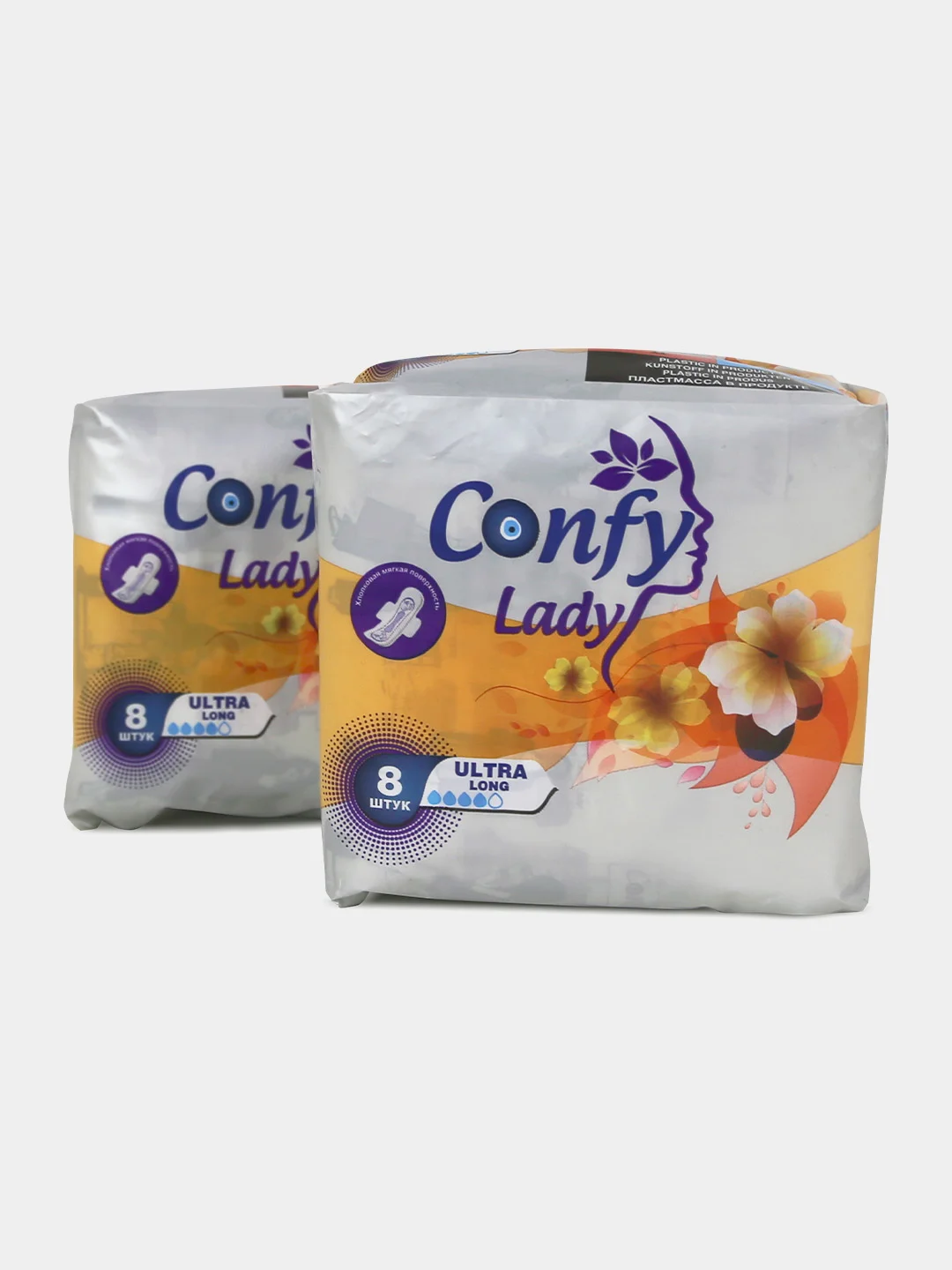 Гигиенические женские прокладки Confy Lady Ultra Long 8 шт (1+1)