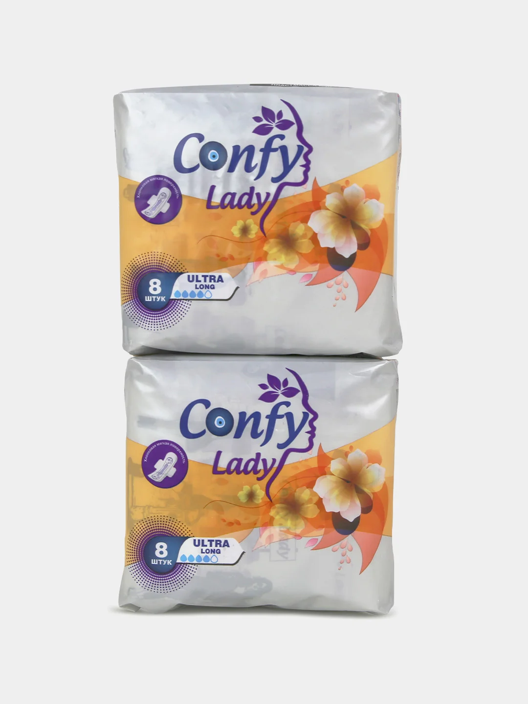 Гигиенические женские прокладки Confy Lady Ultra Long 8 шт (1+1)