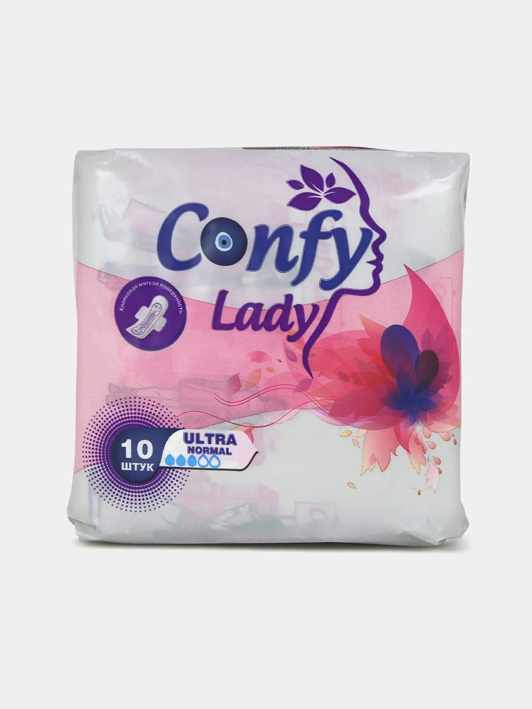 Гигиенические женские прокладки CONFY Lady Ultra Normal, 10 шт, 1+1