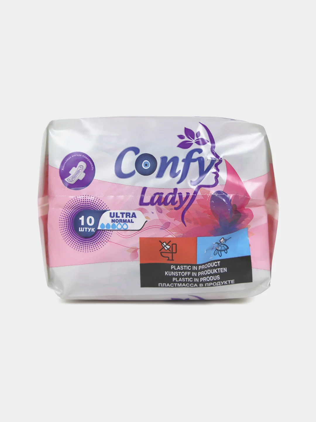 Гигиенические женские прокладки CONFY Lady Ultra Normal, 10 шт, 1+1