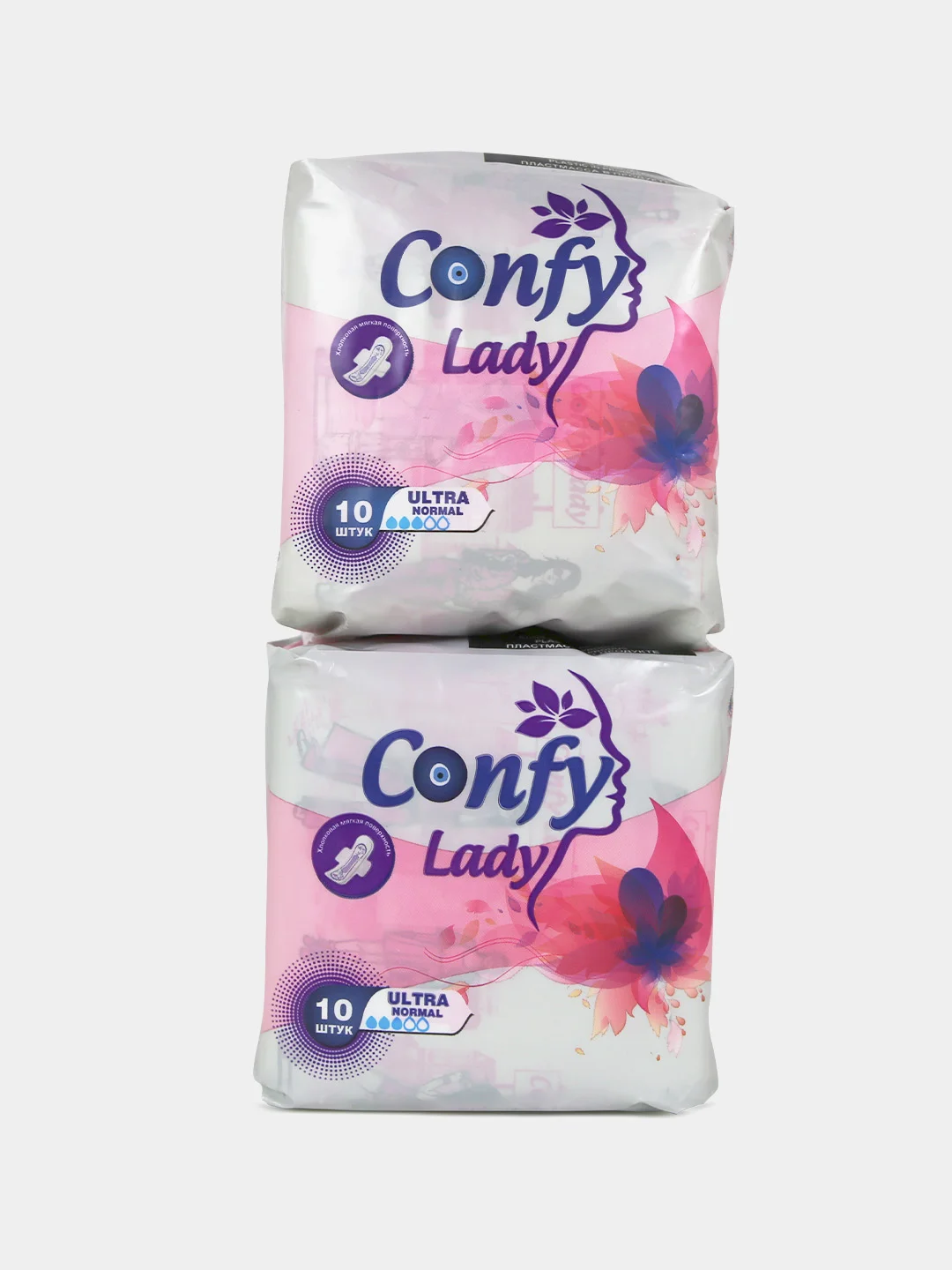 Гигиенические женские прокладки CONFY Lady Ultra Normal, 10 шт, 1+1