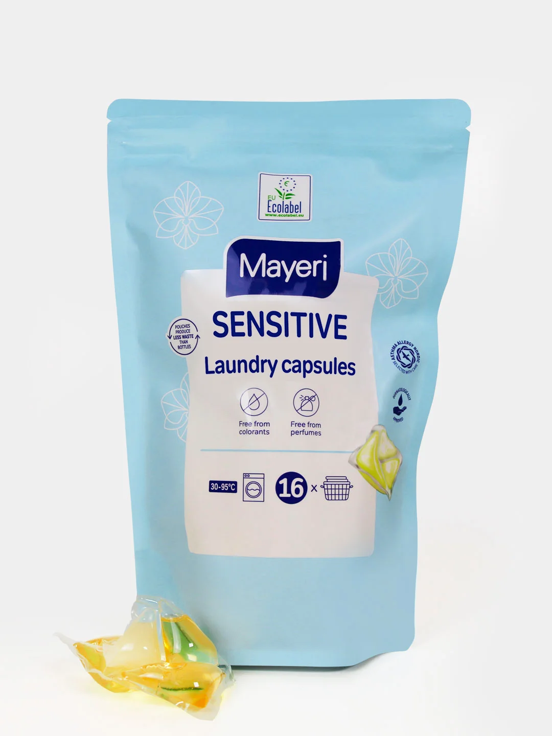 Капсулы для стирки белья Mayeri Sensitive, 16 шт