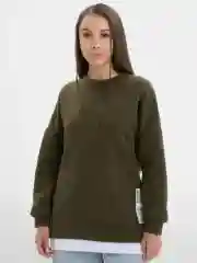 Зелёный хаки толстовка, худи, кофта женская утепленная