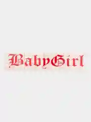 Красный наклейка без фона "Baby Girl" (Малышка), 4*20см, на стекло автомобиля