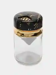 Солонка стеклянная "Чёрный мрамор", 150 мл