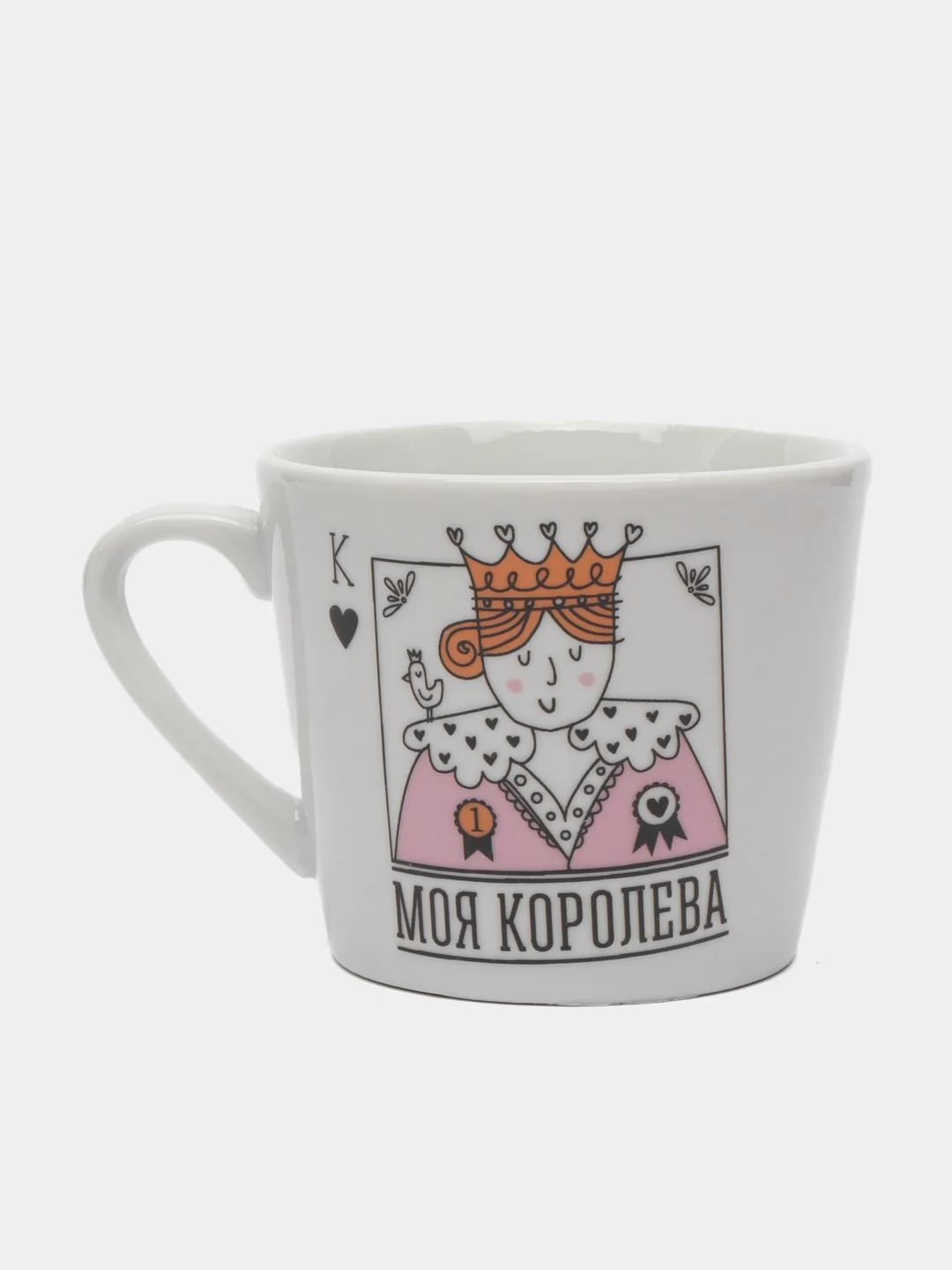 Розовый кружка с ложкой , 180 мл, керамика, в подарочной упаковке