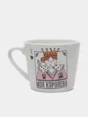 Розовый кружка с ложкой , 180 мл, керамика, в подарочной упаковке