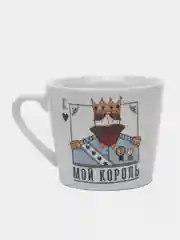 Светло-синий кружка с ложкой , 180 мл, керамика, в подарочной упаковке