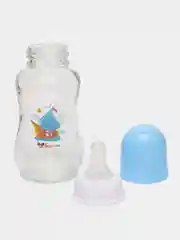 Голубой бутылочка Бусинка стеклянная детская для кормления / молока / воды / смеси, 120мл, 1140