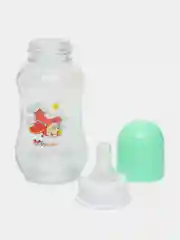 Салатовый бутылочка Бусинка стеклянная детская для кормления / молока / воды / смеси, 120мл, 1140