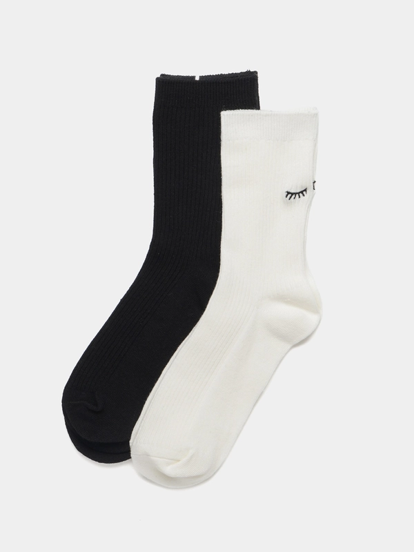 HEATFIT Комплект черно-белых носков, 2 пары