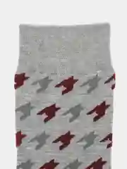 Серый носки мужские высокие с принтом