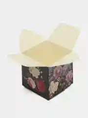 Черный коробка подарочная новогодняя, складная, 12 х 12 х 12 см