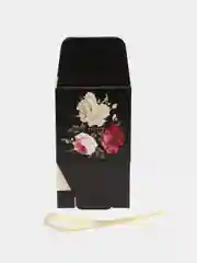Черный коробка подарочная новогодняя, складная, 12 х 12 х 12 см