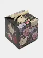 Черный коробка подарочная новогодняя, складная, 12 х 12 х 12 см