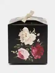 Черный коробка подарочная новогодняя, складная, 12 х 12 х 12 см