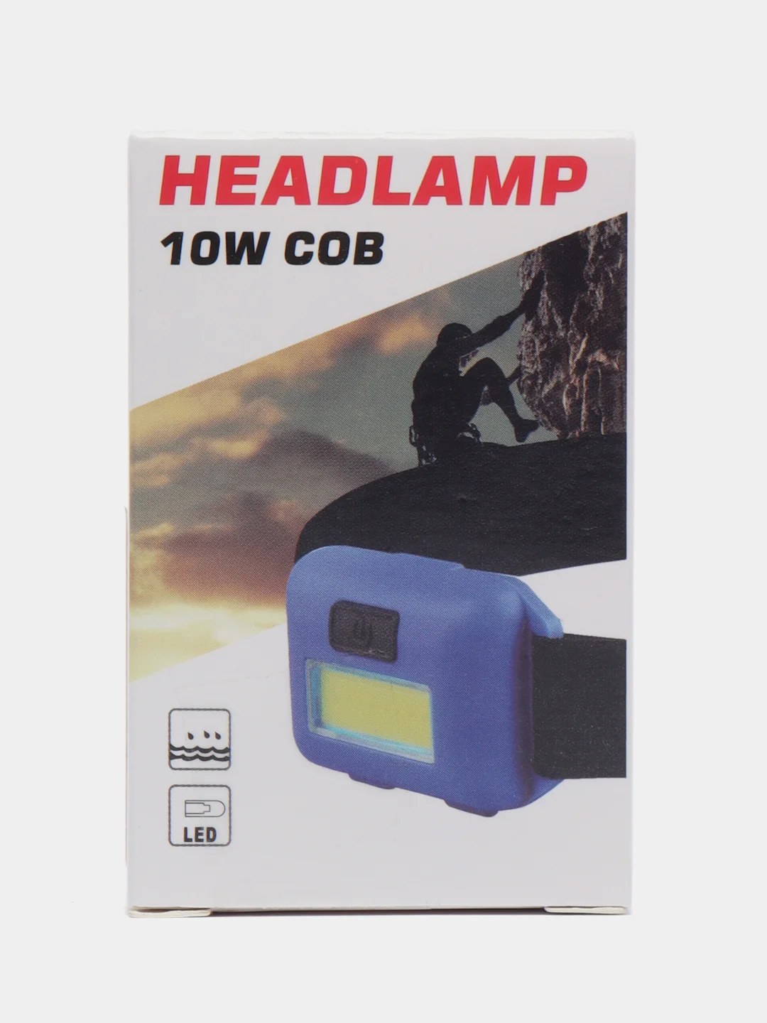 Красный фонарь налобный Headlamp на батарейках
