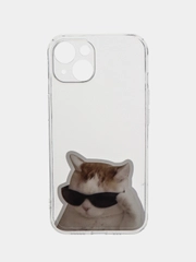 Чехол для iPhone 11 12 13 14 Pro Max mini 7 8 X XS XR с принтом прозрачный