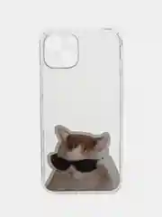 Черный чехол для iPhone 11 12 13 14 Pro Max mini 7 8 X XS XR с принтом прозрачный