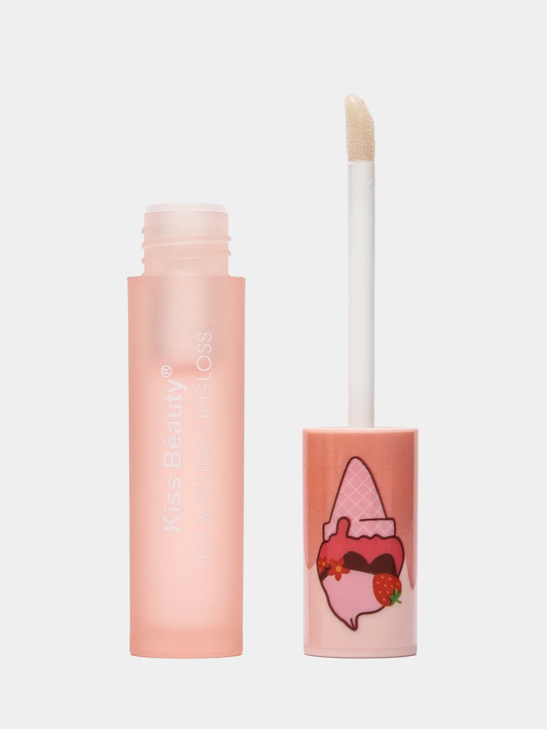 Коралловый меланж блеск для губ Kiss Beauty 3D lip volume, 5 мл