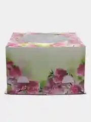 Разноцветный коробка, упаковка для торта с круглым окном, белая, золото, синяя