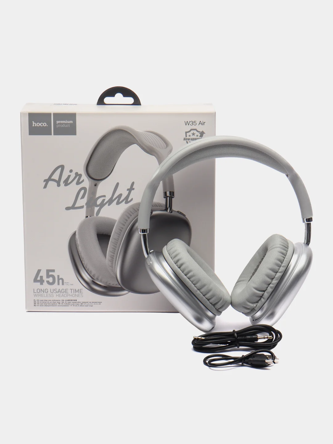 Серебряный наушники Hoco W35 Air